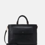 Z62T2575 Women Anna Field Leather Briefcase Black