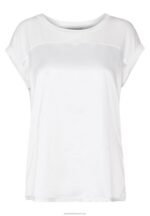 Z62T260 Women Anna Field Print T-Shirt Off-White - Image 4