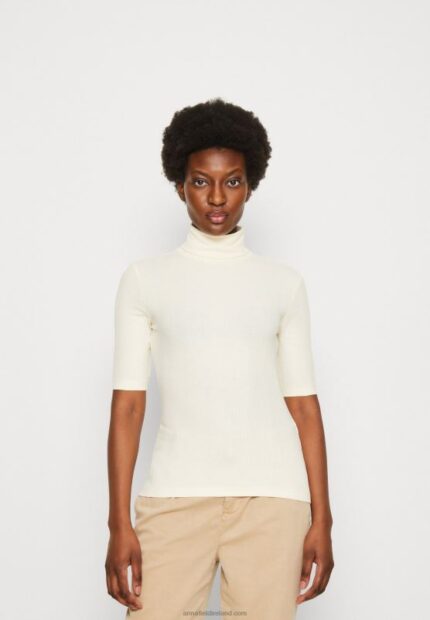 Z62T270 Women Anna Field Print T-Shirt Off-White
