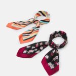 Z62T2712 Women Anna Field 2 Pack Headscarf Multi-Coloured/Black
