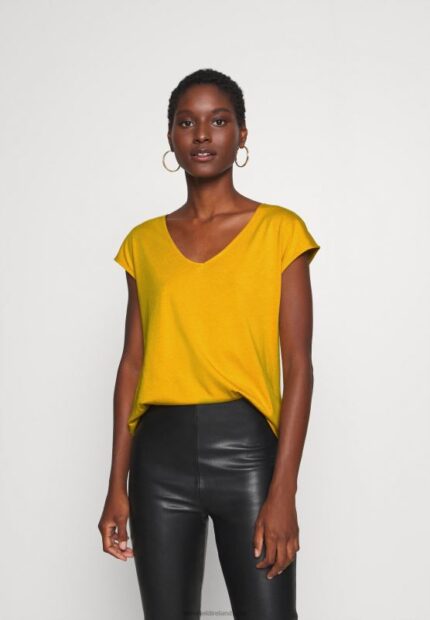 Z62T279 Women Anna Field Basic T-Shirt Golden Yellow