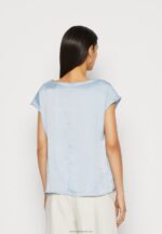 Z62T282 Women Anna Field Basic T-Shirt Light Blue - Image 3