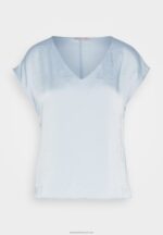 Z62T282 Women Anna Field Basic T-Shirt Light Blue - Image 5