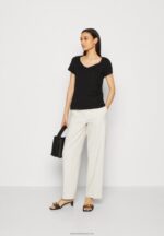 Z62T284 Women Anna Field 3 Pack Basic T-Shirt Black/White/Mottled Light Grey