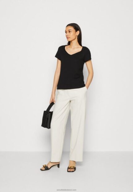 Z62T284 Women Anna Field 3 Pack Basic T-Shirt Black/White/Mottled Light Grey