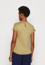 Z62T285 Women Anna Field Print T-Shirt Khaki - Image 3