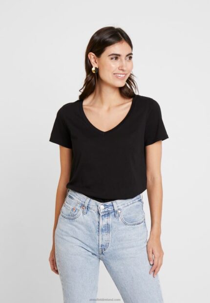 Z62T287 Women Anna Field Basic T-Shirt Black