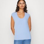 Z62T289 Women Anna Field Basic T-Shirt Blue