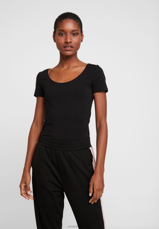 Z62T293 Women Anna Field 2 Pack Basic T-Shirt Black/White - Image 3