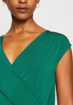 Z62T294 Women Anna Field Print T-Shirt Green - Image 6