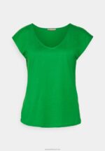 Z62T296 Women Anna Field Basic T-Shirt Green - Image 4