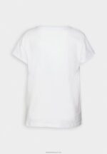 Z62T299 Women Anna Field Print T-Shirt White - Image 2