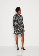 Z62T29 Women Anna Field Day Dress Black/White - Image 3