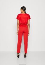 Z62T303 Women Anna Field Print T-Shirt Red - Image 3