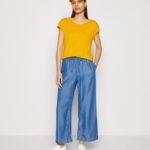 Z62T308 Women Anna Field 3 Pack Basic T-Shirt White/Mottled Light Grey/Dark Yellow