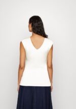 Z62T311 Women Anna Field Print T-Shirt Off-White - Image 3