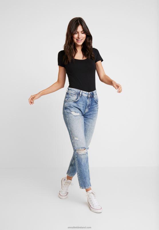 Z62T312 Women Anna Field 3 Pack Basic T-Shirt White/Black/Dark Grey - Image 1