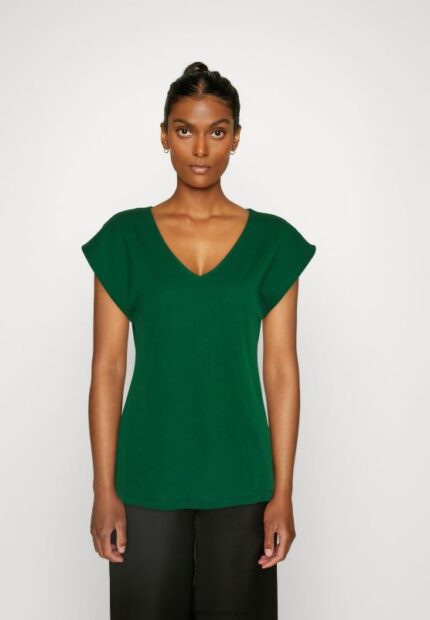 Z62T326 Women Anna Field Basic T-Shirt Dark Green