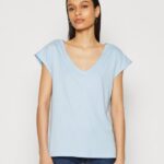 Z62T327 Women Anna Field Basic T-Shirt Light Blue