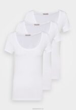 Z62T328 Women Anna Field 3 Pack Basic T-Shirt White - Image 5