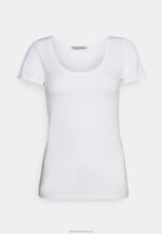 Z62T330 Women Anna Field 3 Pack Basic T-Shirt Dark Red/Dark Blue/White - Image 5