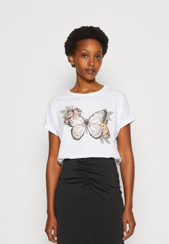 z62t333_women_anna_field_print_t_shirt_white.jpg Z62T333 Women Anna Field Print T-Shirt White - Image 1