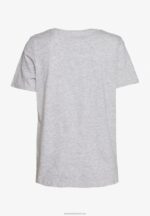 Z62T334 Women Anna Field Basic T-Shirt Mottled Light Grey/Blue - Image 4