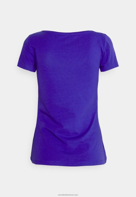Z62T335 Women Anna Field 3 Pack Basic T-Shirt Dark Blue/Pink/Off White - Image 2