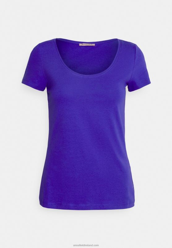 Z62T335 Women Anna Field 3 Pack Basic T-Shirt Dark Blue/Pink/Off White - Image 3
