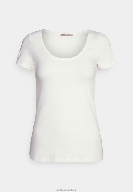 Z62T335 Women Anna Field 3 Pack Basic T-Shirt Dark Blue/Pink/Off White - Image 5