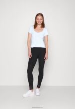 Z62T338 Women Anna Field Basic T-Shirt Light Blue - Image 2