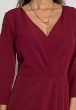 Z62T33 Women Anna Field Cocktail Dress Party Dress Dark Red - Image 5