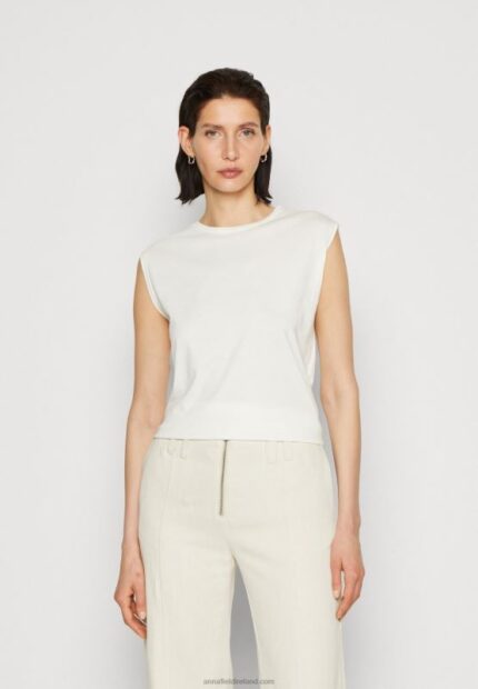 Z62T343 Women Anna Field Basic T-Shirt Off-White