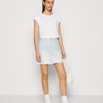 Z62T344 Women Anna Field 3 Pack Basic T-Shirt White/Mottled Light Grey