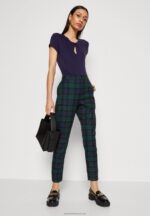 Z62T355 Women Anna Field Print T-Shirt Dark Blue - Image 4