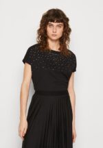 Z62T358 Women Anna Field Print T-Shirt Black