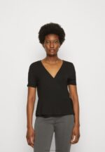 Z62T361 Women Anna Field Print T-Shirt Black