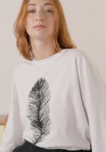 Z62T371 Women Anna Field Print T-Shirt White - Image 2