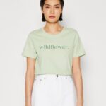 Z62T373 Women Anna Field Print T-Shirt Green