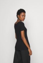 Z62T377 Women Anna Field Basic T-Shirt Black - Image 3