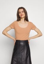 Z62T380 Women Anna Field 3 Pack Basic T-Shirt White/Camel/Black - Image 5
