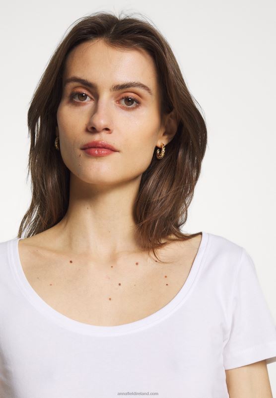 Z62T380 Women Anna Field 3 Pack Basic T-Shirt White/Camel/Black - Image 7