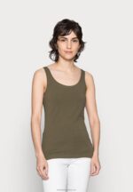 Z62T397 Women Anna Field Basic Tank 3Er Pack Top Black/White /Khaki - Image 4