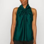 Z62T405 Women Anna Field Top Dark Green