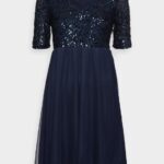 Z62T40 Women Anna Field Cocktail Dress Party Dress Dark Blue