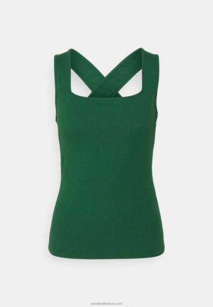 Z62T425 Women Anna Field Top Dark Green