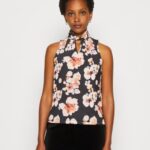 Z62T428 Women Anna Field Top Black/Pink