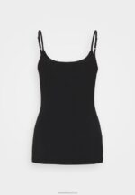 Z62T431 Women Anna Field 2 Pack Top Black/Mottled Light Grey - Image 3