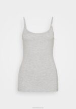 Z62T431 Women Anna Field 2 Pack Top Black/Mottled Light Grey - Image 4