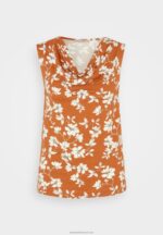 Z62T435 Women Anna Field Top Brown/White - Image 5